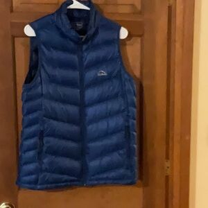 Woman’s LL Bean blue down vest size M